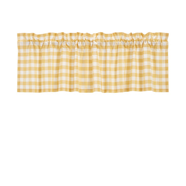 Annie Buffalo Yellow Check Valance Curtain 16
